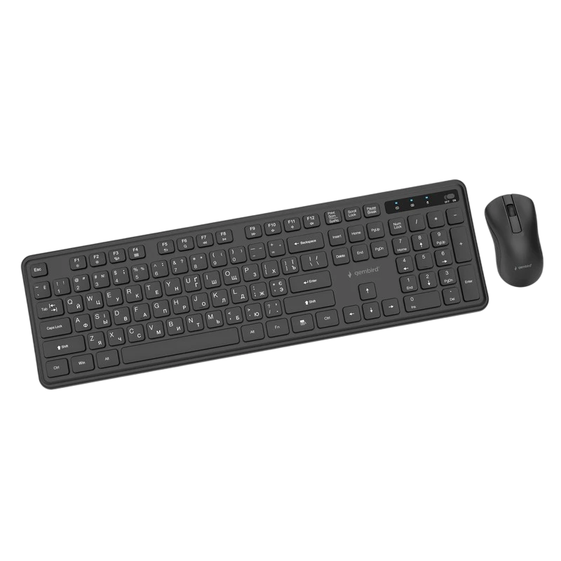 Set tastatură + mouse gembird slim pro business, fără fir, negru 4