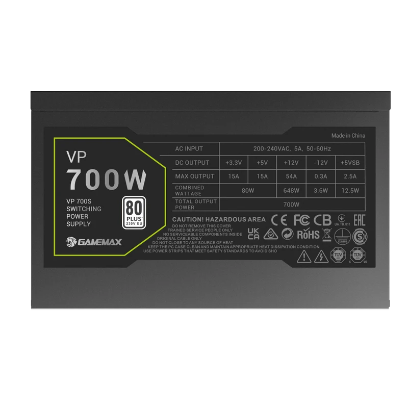 Sursă alimentare pc gamemax vp-700s, 700w, atx, nemodular 3