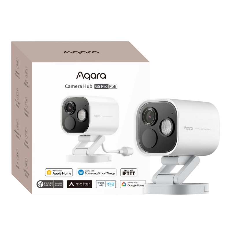 Умная камера видеонаблюдения aqara hub g5 pro, белый 2