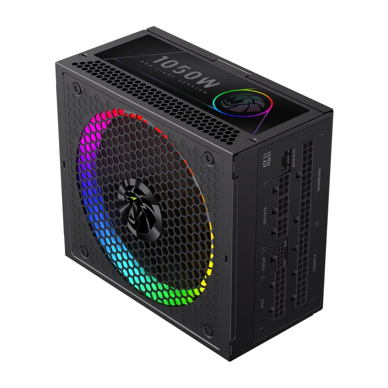 Блок питания для компьютеров gamemax rgb-1050g pro, 1050вт, atx, полностью модульный 2