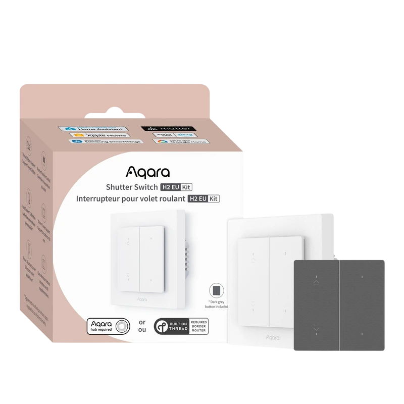 Умный выключатель aqara shutter switch h2, белый 2