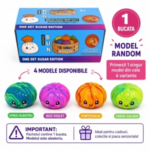 Jucărie antistres moale „flippy squishy: dumpling” multicoloră, 8.5× 8.5×8.5 cm