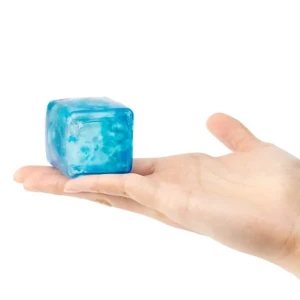 Cub antistres "needoh: flippy ice cube" cu fulgi de nea, 5.5×5.5×5.5 cm Thumbnail 5