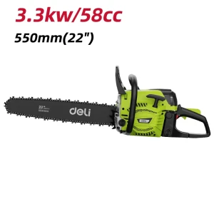 Ferastrau cu lant pe benzina deli 2400w 58cc 22" Thumbnail 5