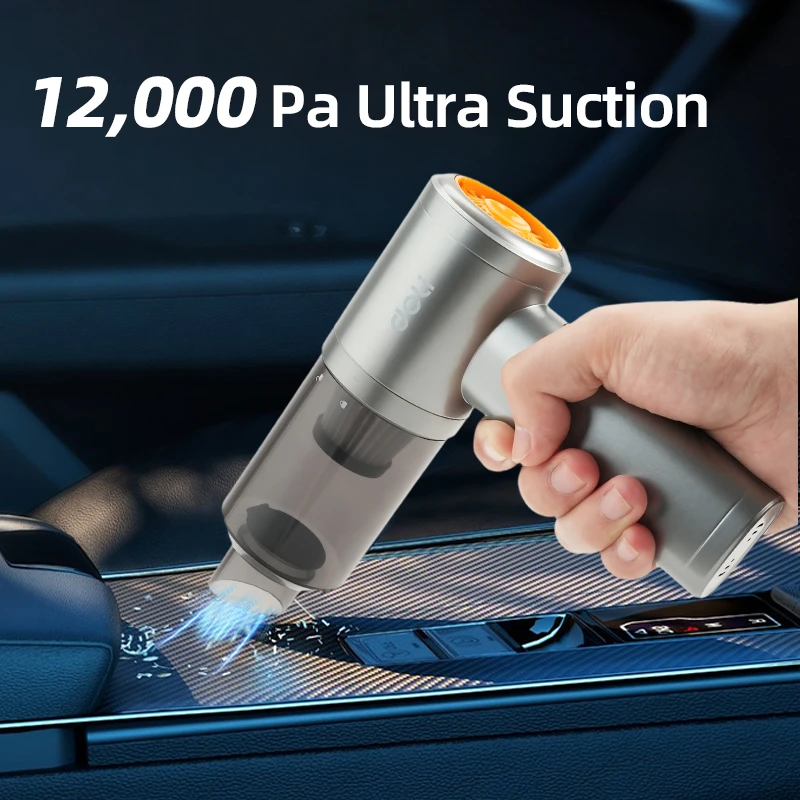 Dl881401 aspirator auto portabil cu acumulator deli (4000 mah, 12000 pa), 3