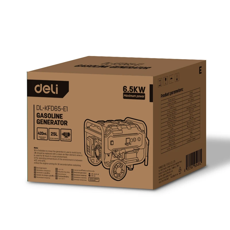 Dl-kfd65-e1 generator de benzina deli 6,5 kw 4