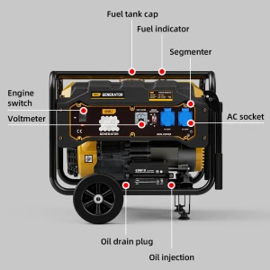 Dl-kfd65-e1 generator de benzina deli 6,5 kw Thumbnail 5