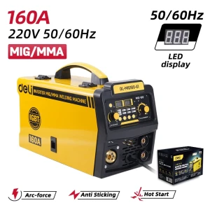 Aparat de sudură cu invertor deli dl-mig160-e1 mig/mma, 160 a