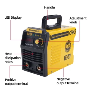 Aparat de sudură mma cu invertor deli dl-mma120-e1, 120 a