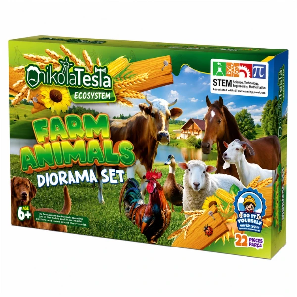 Diy dioramă cu nisip cinetic "animale de fermă" nikola tesla 3