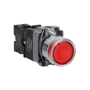 Buton cu revenire led 220 - 240 v 3 a ip65 roșu schneider-electric
