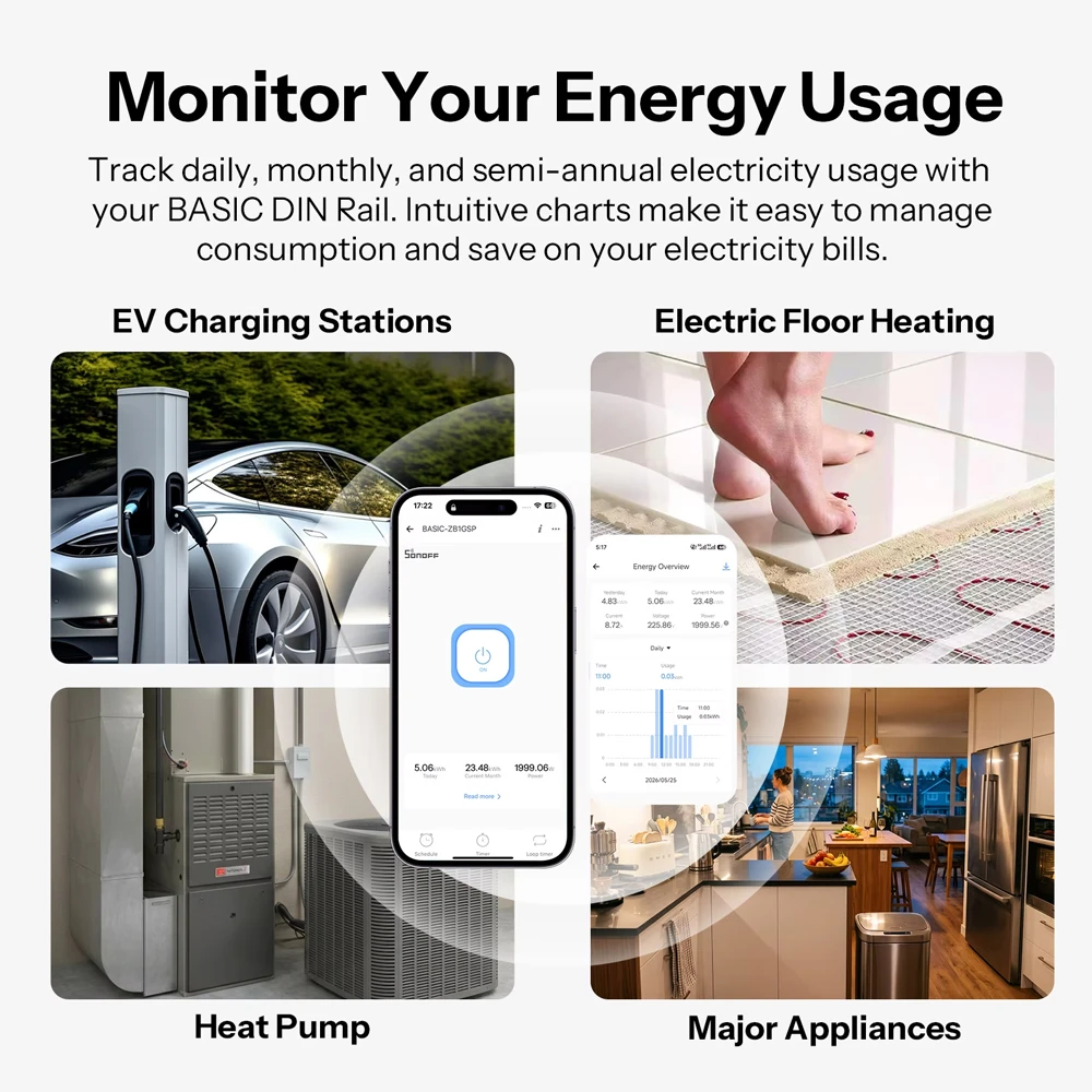 Sonoff zigbee умный выключатель на din-рейку basic-zb1gsp 3