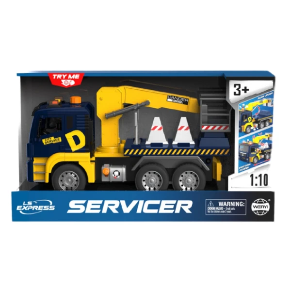 1:10 camion de serviciu cu macara cu fricțiune (lumini /sunete) 3