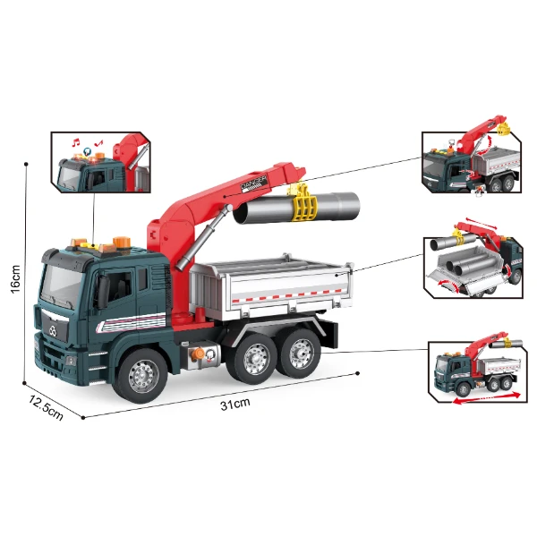 1:10 camion cu macara cu fricțiune (lumini /sunete) 4