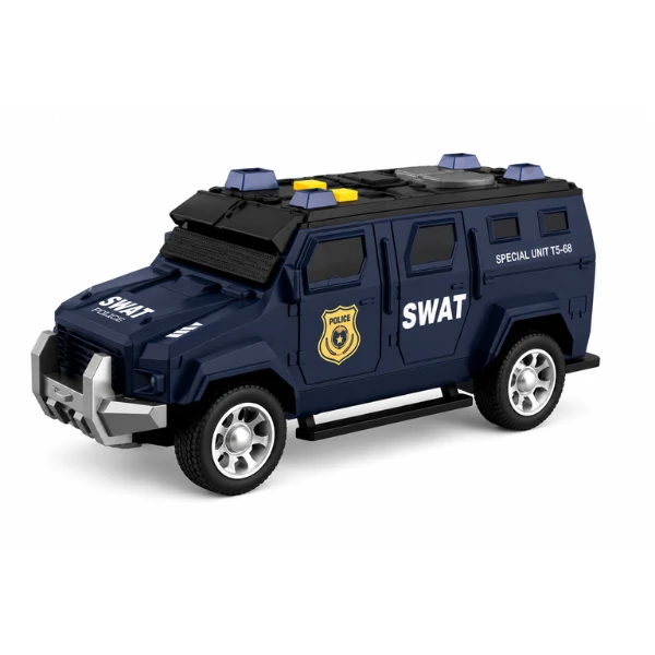 1:32 set vehicule de poliție cu fricțiune (lumini / sunete) 6