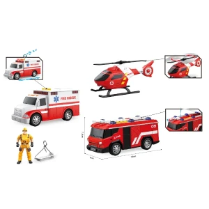 1:32 set vehicule de salvare cu fricțiune (lumini / sunete) Thumbnail 8