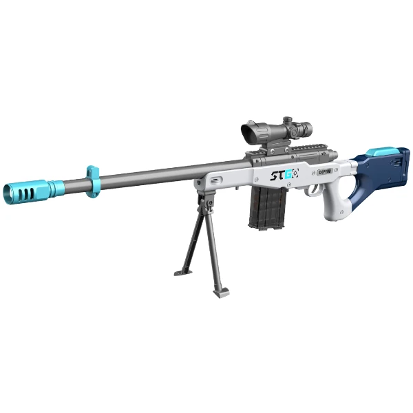 Pușcă cu lunetă "awm", cu gloanțe moi, albastră 2