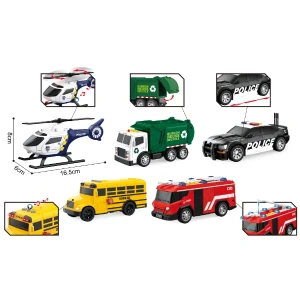 1:32 set vehicule servicii urbane cu fricțiune (lumini / sunete) Thumbnail 9