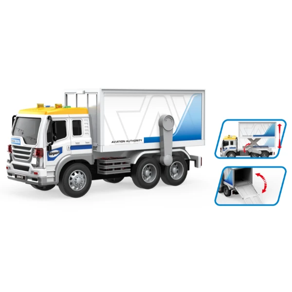 1:16 vehicul de serviciu aeroportuar cu fricțiune (lumini /sunete) 4