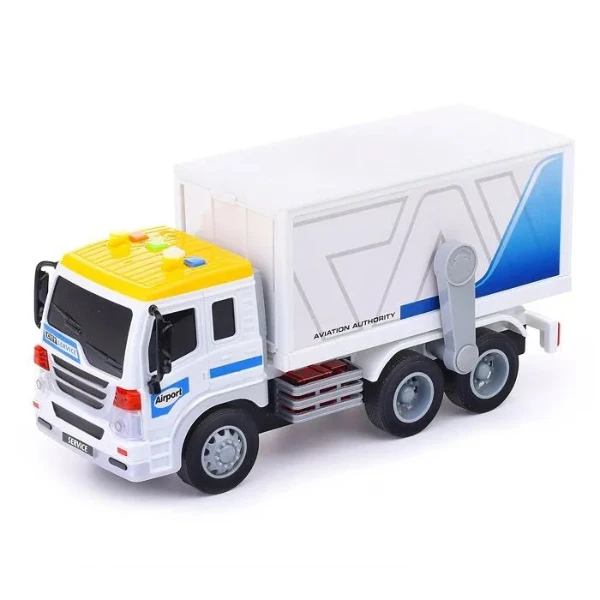 1:16 vehicul de serviciu aeroportuar cu fricțiune (lumini /sunete) 7