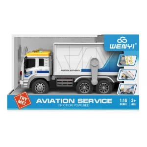 1:16 vehicul de serviciu aeroportuar cu fricțiune (lumini /sunete) Thumbnail 3