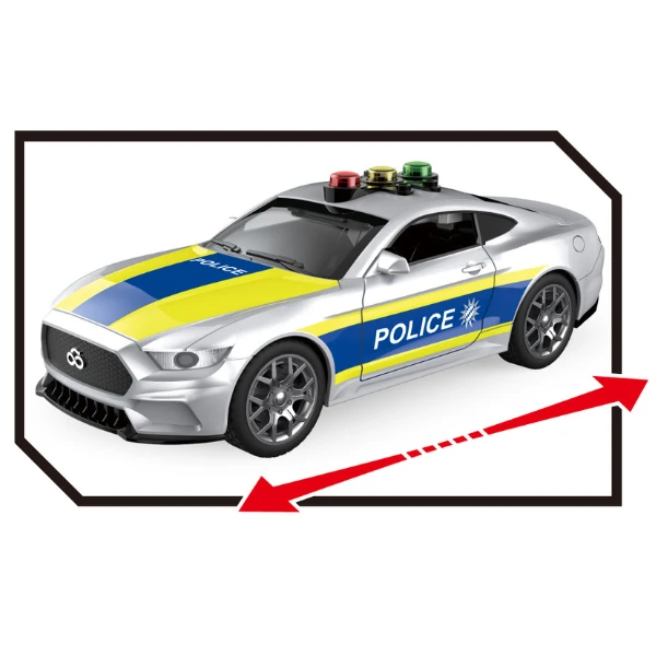 1:18 mașină de poliție "germană", cu inerție (lumină / sunet) 8