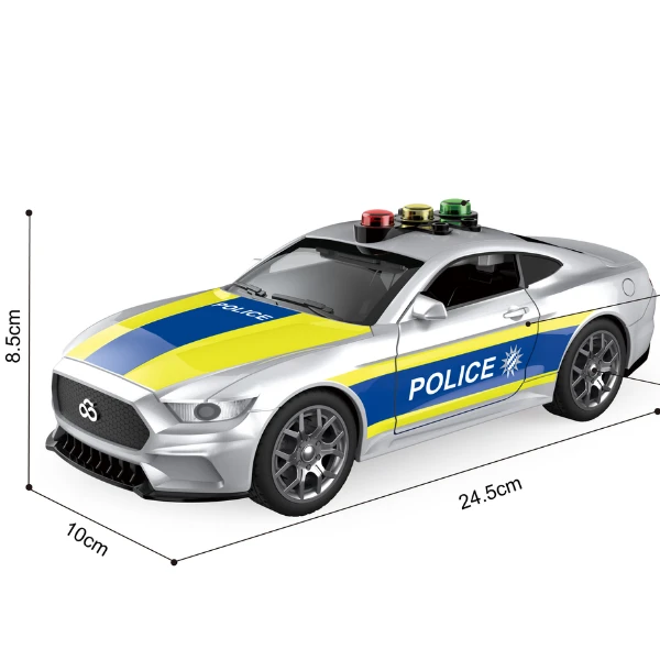 1:18 mașină de poliție "germană", cu inerție (lumină / sunet) 4