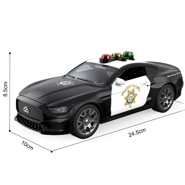 1:18 mașină de poliție "americană", cu inerție (lumină / sunet) 4