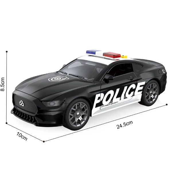 1:18 mașină de poliție cu inerție (lumină / sunet) 4