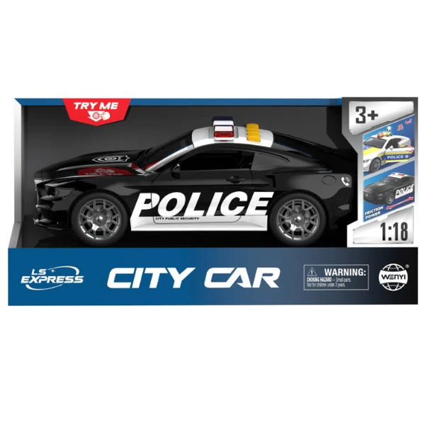 1:18 mașină de poliție cu inerție (lumină / sunet) 3