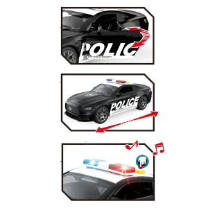 1:18 mașină de poliție cu inerție (lumină / sunet) Thumbnail 6