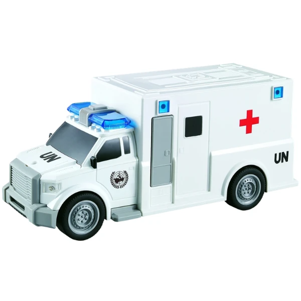 1:20 ambulanță cu fricțiune (lumini / sunete) 2