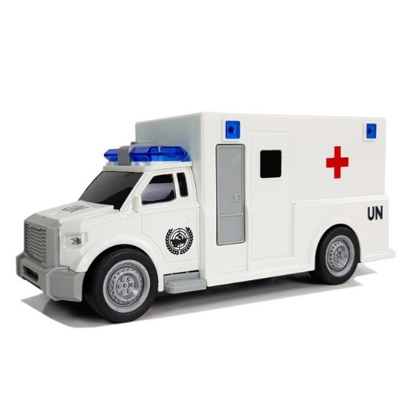 1:20 ambulanță cu fricțiune (lumini / sunete) 5