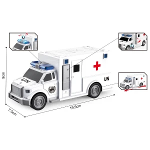 1:20 ambulanță cu fricțiune (lumini / sunete) Thumbnail 6