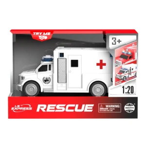 1:20 ambulanță cu fricțiune (lumini / sunete) Thumbnail 3