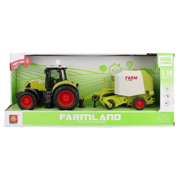 1:16 tractor cu fricțiune "trailered farm tractor" (lumina / sunet) 3