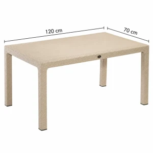 Стол urano из полипропилена современный дизайн и прочность 120x70 cm, капучино(spt-r040) Thumbnail 2