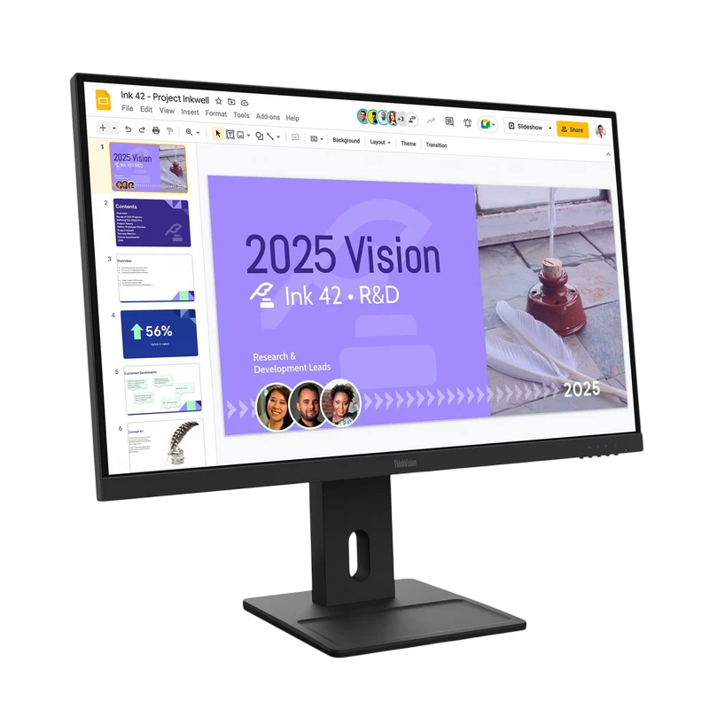 27" monitor lenovo e27q-40, ips 2560x1440 wqhd, raven black 3
