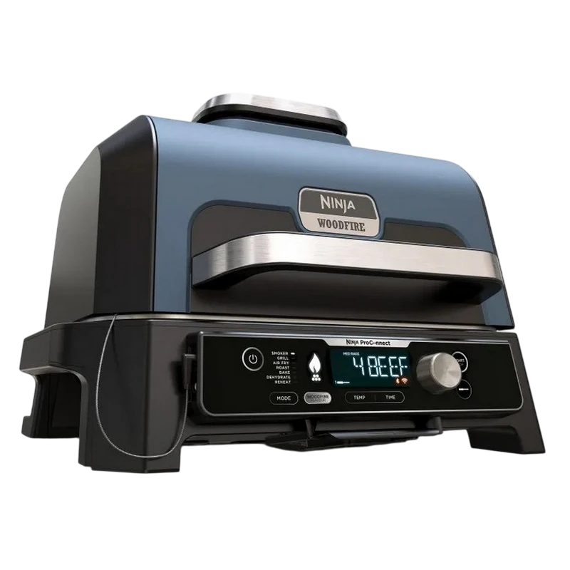 Электрический гриль ninja woodfire pro connect xl, 1700вт, синий | чёрный 3