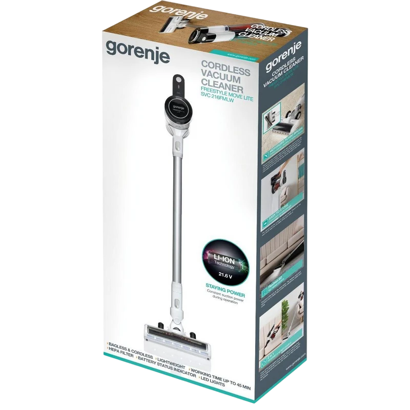 Aspirator vertical gorenje svc216fmlw, alb 2