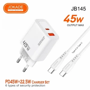 Зарядное устройство pd45w+22.5w type c-c jb145