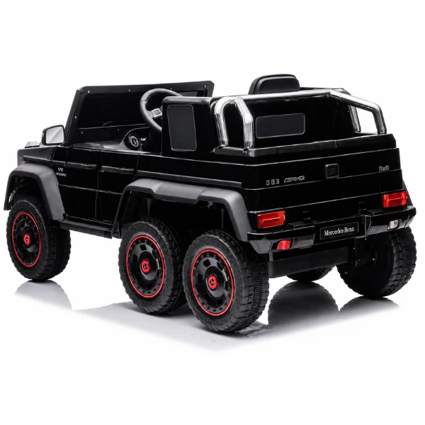 Mașinuță mercedes-benz g63 amg 6×6, baterie 12v10ah, 6 motoare de 35w, roti eva, scaune din piele 4