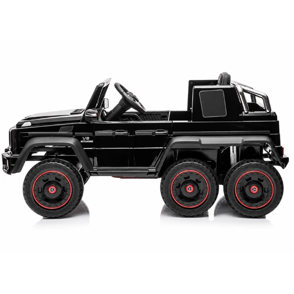 Mașinuță mercedes-benz g63 amg 6×6, baterie 12v10ah, 6 motoare de 35w, roti eva, scaune din piele 5