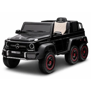 Mașinuță mercedes-benz g63 amg 6×6, baterie 12v10ah, 6 motoare de 35w, roti eva, scaune din piele