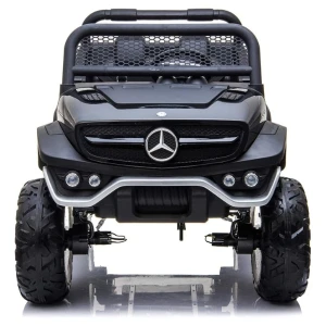 Mașinuță mercedes-benz unimog, baterie 12v14ah, 4 motoare de 60w, roti eva, scaune din piele Thumbnail 2
