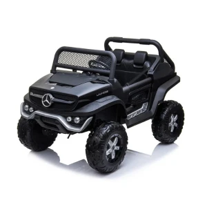 Mașinuță mercedes-benz unimog, baterie 12v14ah, 4 motoare de 60w, roti eva, scaune din piele Thumbnail 3