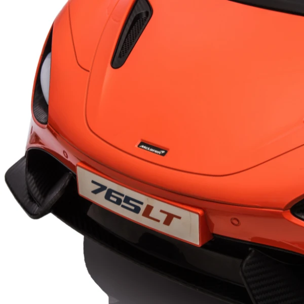 Mașinuță mclaren 765lt, baterie 12v7ah, 4 motoare de 35w, roti eva, scaune din piele 10