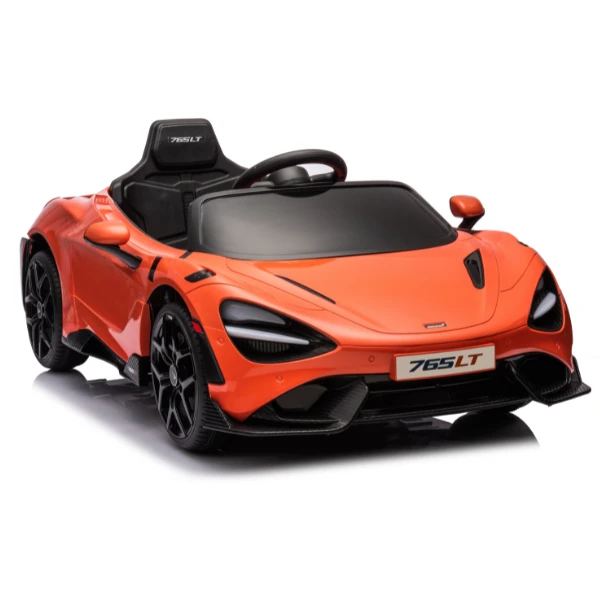 Mașinuță mclaren 765lt, baterie 12v7ah, 4 motoare de 35w, roti eva, scaune din piele 6