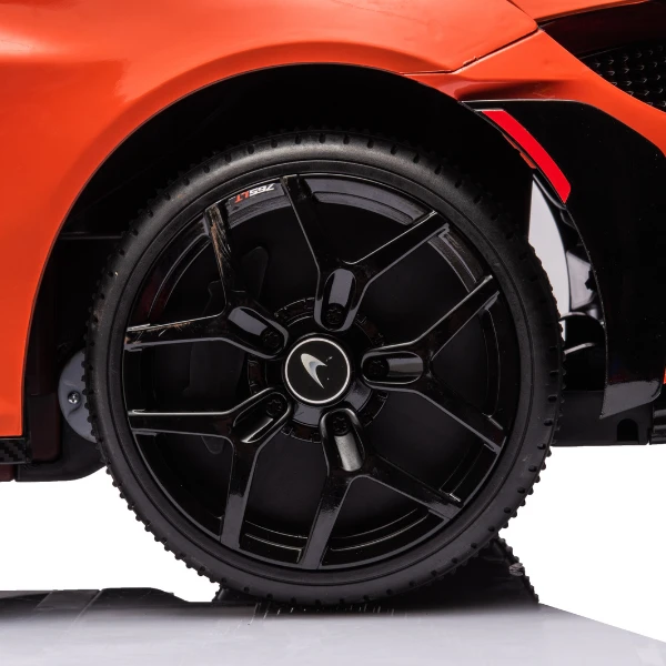 Mașinuță mclaren 765lt, baterie 12v7ah, 4 motoare de 35w, roti eva, scaune din piele 8