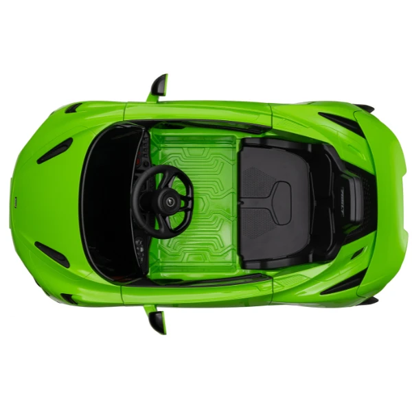 Детский электромобиль mclaren 765lt: аккумулятор 12 в / 7 а·ч, четыре мотора по 35 вт, колеса eva, кожаные сиденья. 4